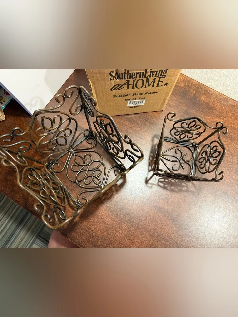 Southern Living at Home, Rosedale Plant Holder, 2pc set, # 40400, NIB Retired